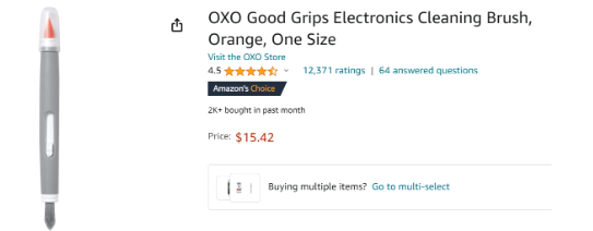 Screenshot of a silicon pen used for cleaning the AMH