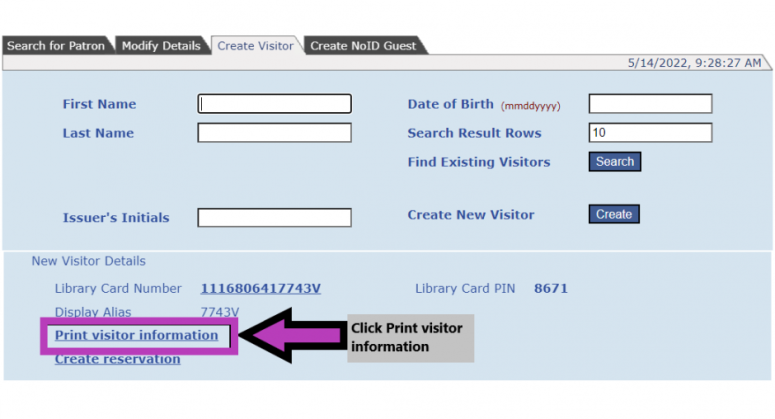 Screenshot of how to create a Pharos guest pass.