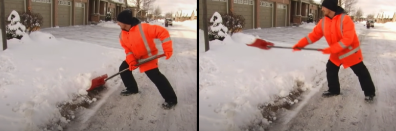 Illustrations showing the proper amount of ice melt