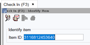 Check in Item ID