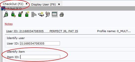Back to the Check Out tab