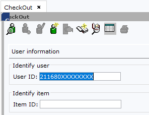 Enter the patron's library card number