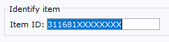 Enter the Item ID