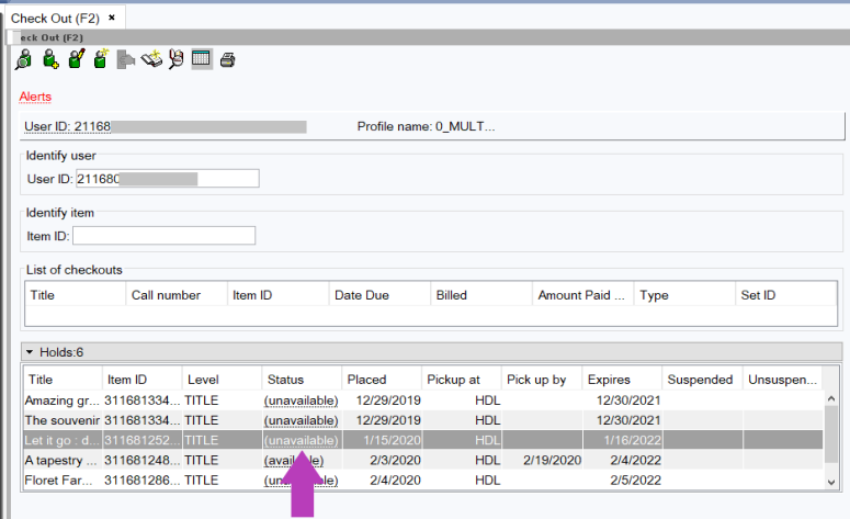 screenshot of underlines status