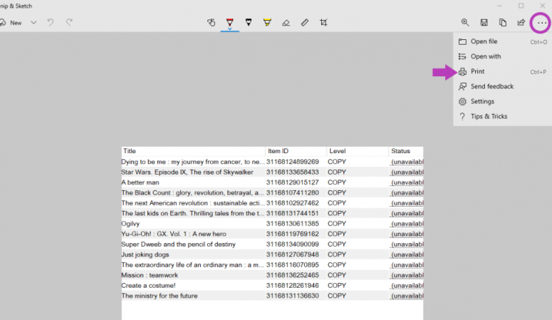 photo of how to print a screenshot