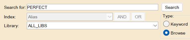 screenshot, switch to Browse for partial names and aliases