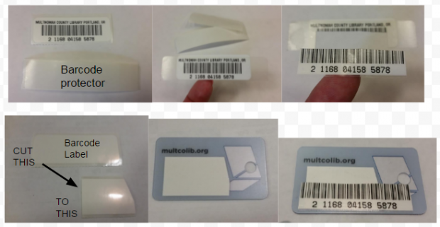 How to put tape or a trimmed label protector 