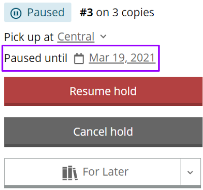 Edit Pause Dates Option