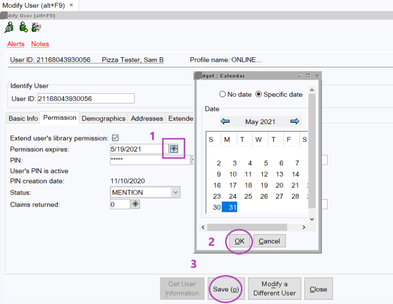 Extend expiration date