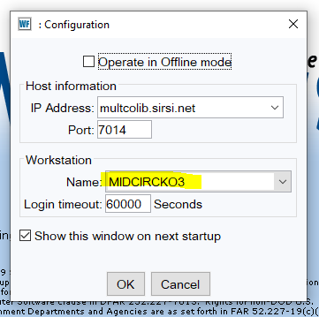 Where to set the workstation name to your current workstation