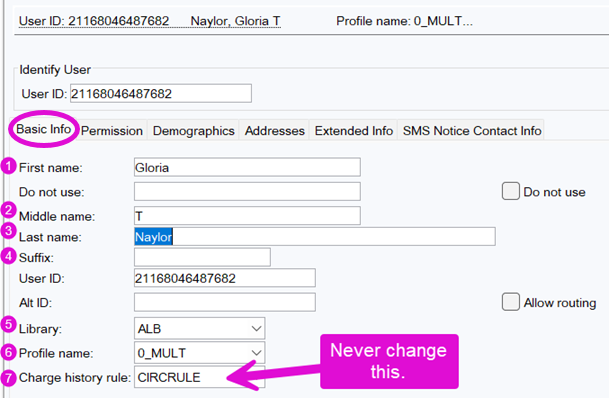 Screenshot of Basic Info tab during user registration