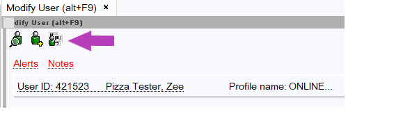 screenshot of Modify User wizard