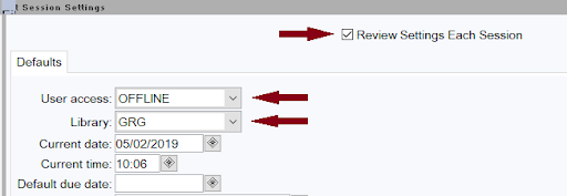 Set Session Settings