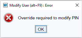 Override error