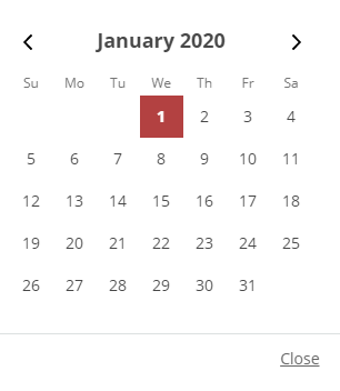 Calendar date picker