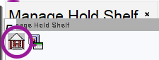 Manage holdshelf location icon