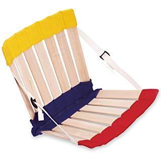 Howdahug chair to provide calming deep pressure and support children with poor muscle tone.