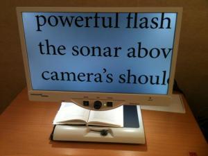 Video magnifier also known as closed circuit television (CCTV)