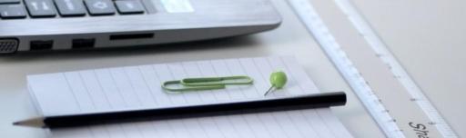 Keyboard, pen, pad and paperclip